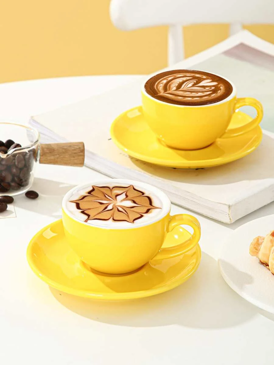 แก้วมัค 1 ชิ้น สีพื้น และ ที่รองแก้ว 1 ชิ้น  oo-109