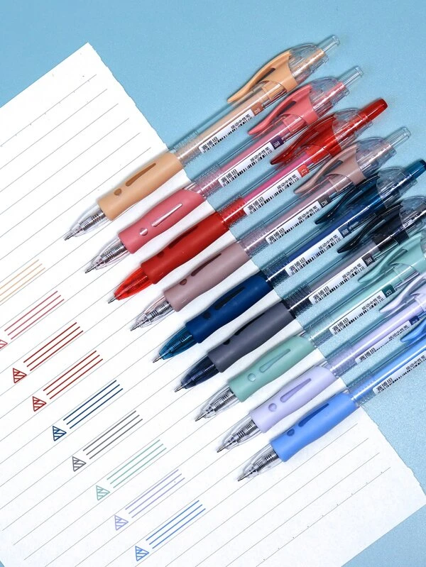 ปากกาเจล คละสี 9 ชิ้น s-79