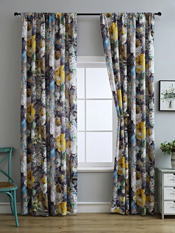 ผ้าม่านลายจิตรกรรมสีน้ำมัน  039