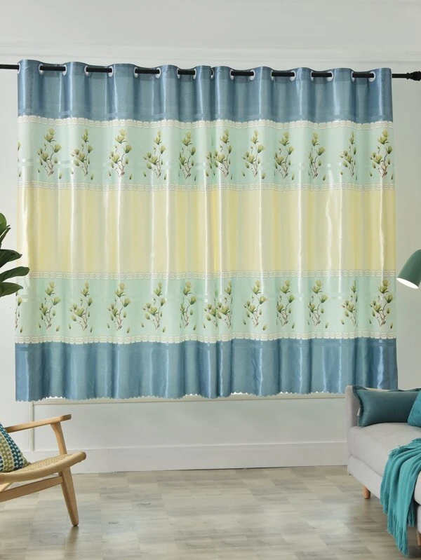 ผ้าม่านเดี่ยว ลาย ดอกไม้  ผ163