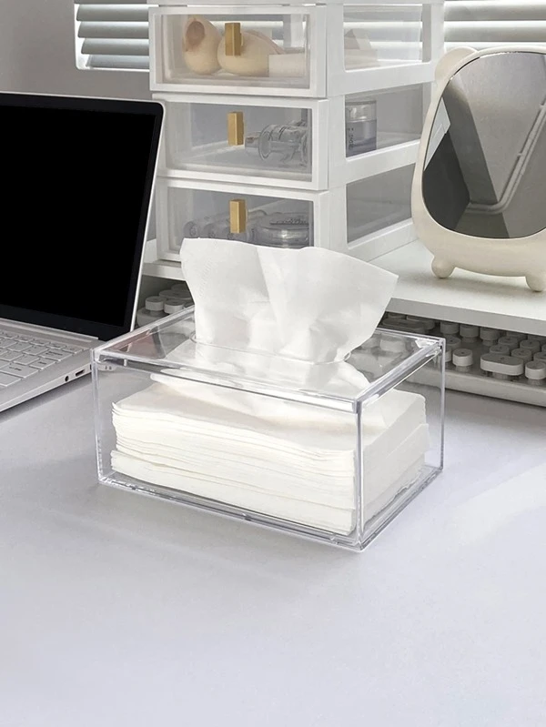กล่องใส่ทิชชู่ 1 ชิ้น สีใส nn-43