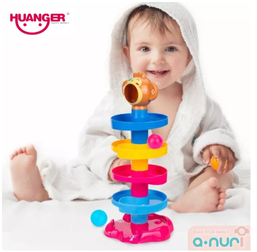 TOY64-Huanger บอลกลิ้ง ลิงน้อยรางสไลด์ ทาวเวอร์ Enlightening Roll the Ball ของเล่นเด็ก ของเล่นฝึกทักษะ ของเด็กเล่น บอลกลิ้งไหลลงราง หยอดบอลบอลกลิ้งลิงน้อย