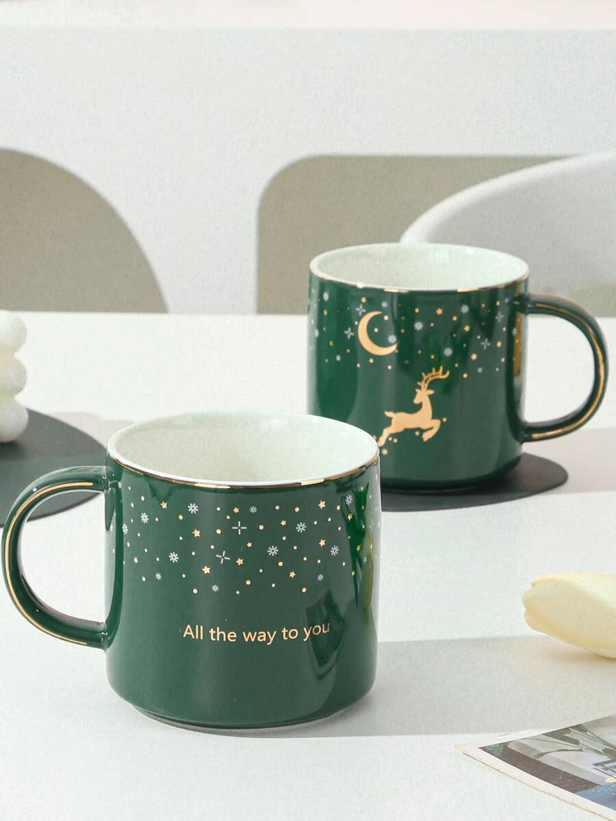 แก้วกาแฟ ทันสมัย ลายกวาง สำหรับ โต๊ะ 1 ชิ้น  oo-171