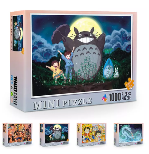N57-ปริศนากระดาษจิ๊กซอว์ จิ๊กซอว์เด็ก 1000 ชิ้น DIY One Piece My Neighbor Totoro Spirited Away ของเล่นถูก อะนิเมะการ์ตูนปริศนา ของขวัญ ของเล่นของสะสม
