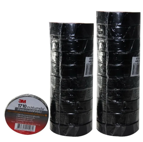 AC190-3Mเทปพันสายไฟฟ้าสีดำ3M 1710 3/4 X 10เมตร(20ม้วน)