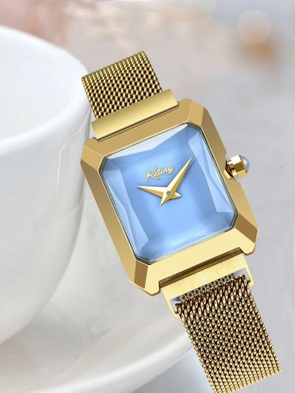 นาฬิกาควอตซ์ แม่เหล็ก รูปหลายเหลี่ยม ตัวชี้  น63