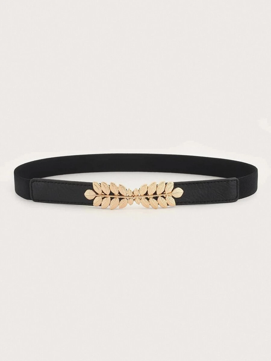 เข็มขัดประดับใบไม้โลหะ  l-034