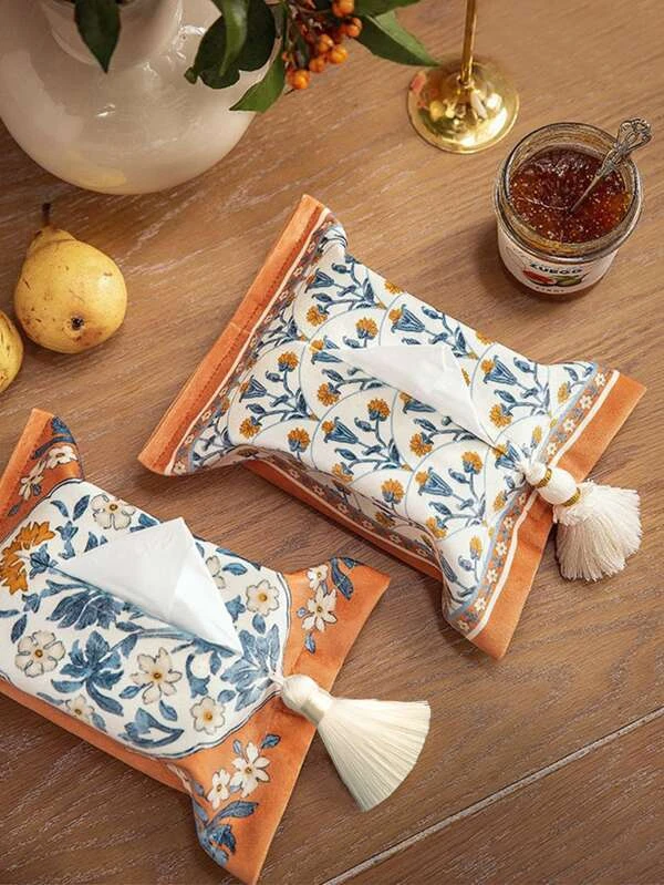 ถุงเก็บทิชชู่ ลาย ดอกไม้ สุ่ม 1 ชิ้น  nn-80