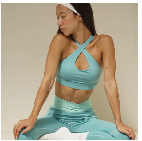 SF01-Soft flex Bra (Aqua) - สปอร์ตบราฟ้า / ชุดชั้นในออกกำลังกาย สปอร์ตบรา เล่นกีฬา