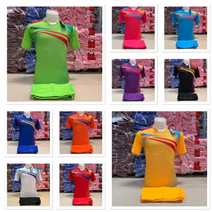 VIC76-ชุดกีฬาผู้ใหญ่ใส่ได้ทั้งชาย-หญิงsport ชุดกีฬาออกกำลังกาย ชุดเสื้อพร้อมกางเกง ซับเหงื่อได้ดี