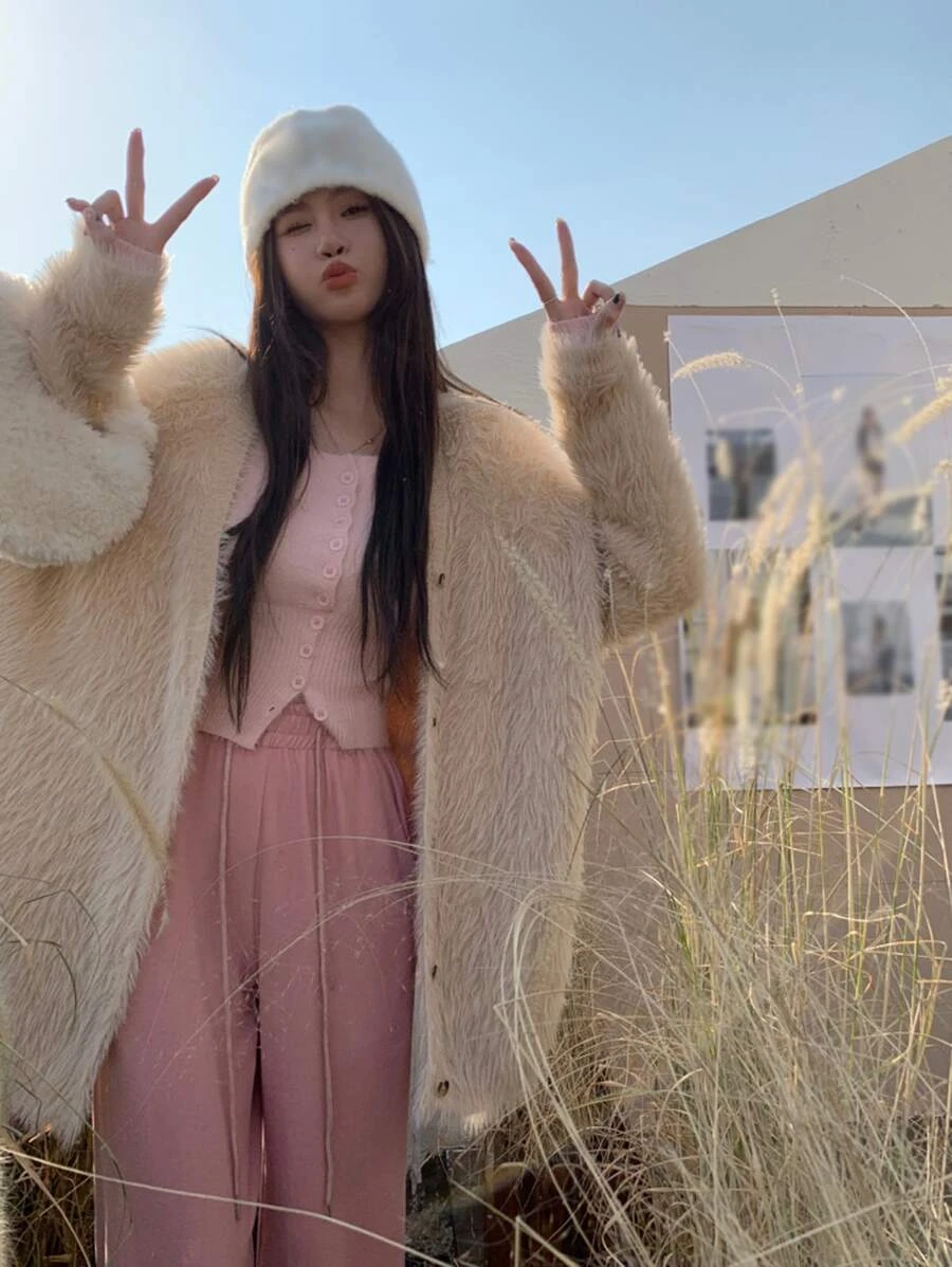 คาร์ดิแกน สีพื้น ไหล่ตก โอเวอร์ไซส์  i-80