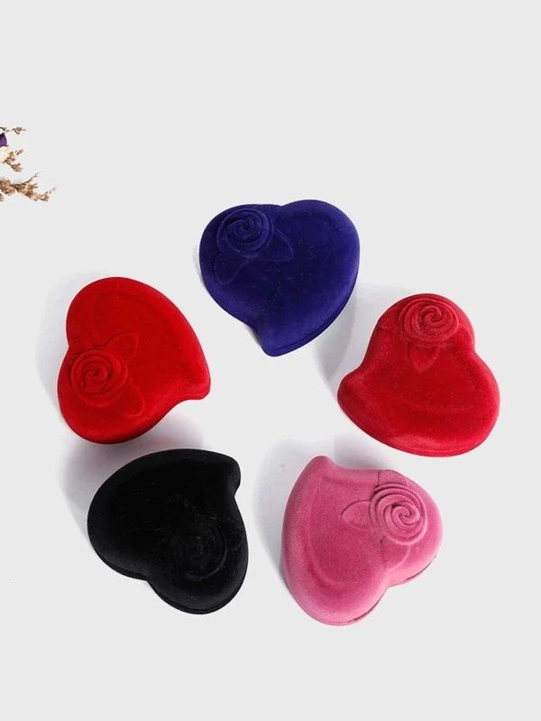 กล่องเก็บเครื่องประดับ ออกแบบ หัวใจ สีสุ่ม 1 ชิ้น i-34