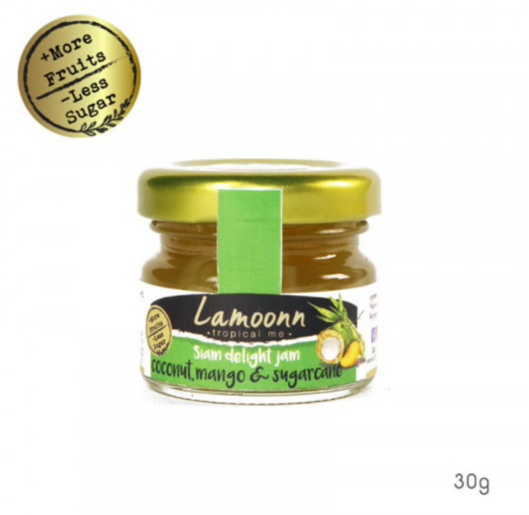 FD59-Siam Delight Jam - แยมมะพร้าว+มะม่วง+น้ำอ้อย (30g) **Low Sugar**