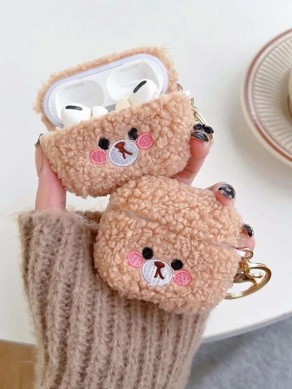 เคส ลายการ์ตูน ลายหมี ขนฟู ใช้ร่วมกับ AirPods e-17