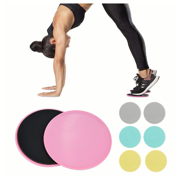 Z08-อุปกรณ์ออกกําลังกายแผ่นบานเลื่อนสําหรับการออกกําลังกายโยคะ 2 ชิ้น แผ่นเลื่อนสําหรับออกกําลังกาย