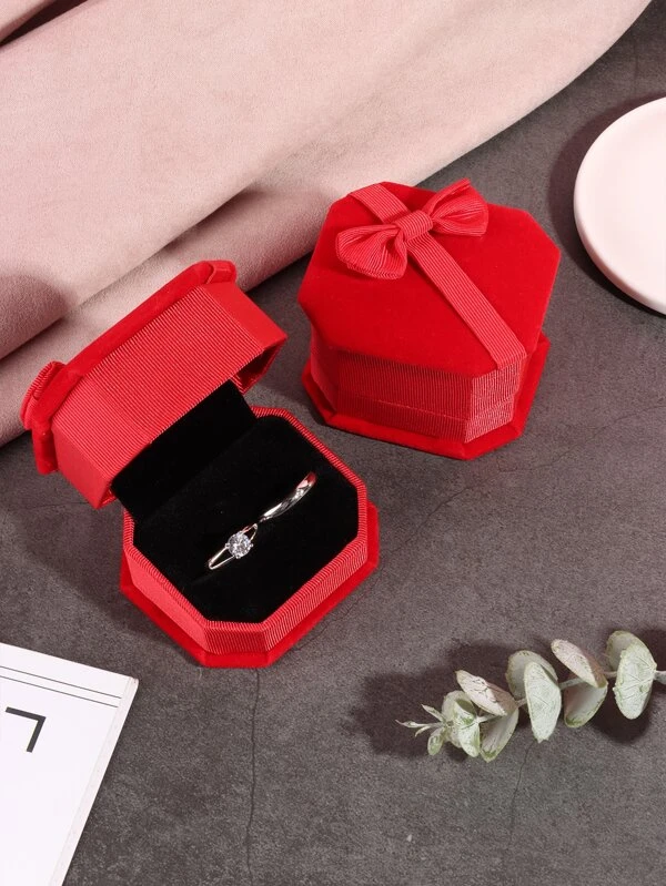 กล่องเก็บแหวน ตกแต่ง โบว์ 1 ชิ้น  i-82