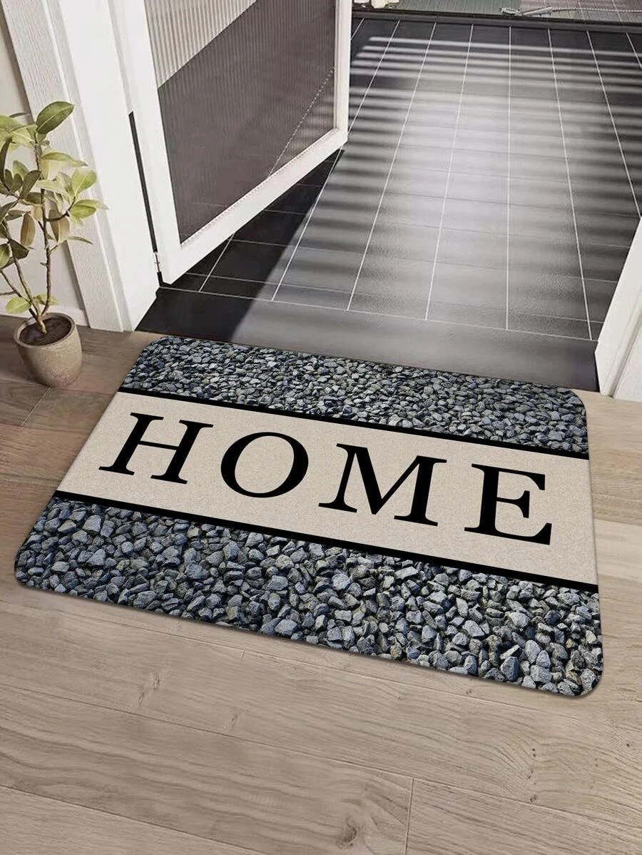 พรมหน้าประตู หิน & กราฟฟิค ตัวอักษร 1 ชิ้น jj-14