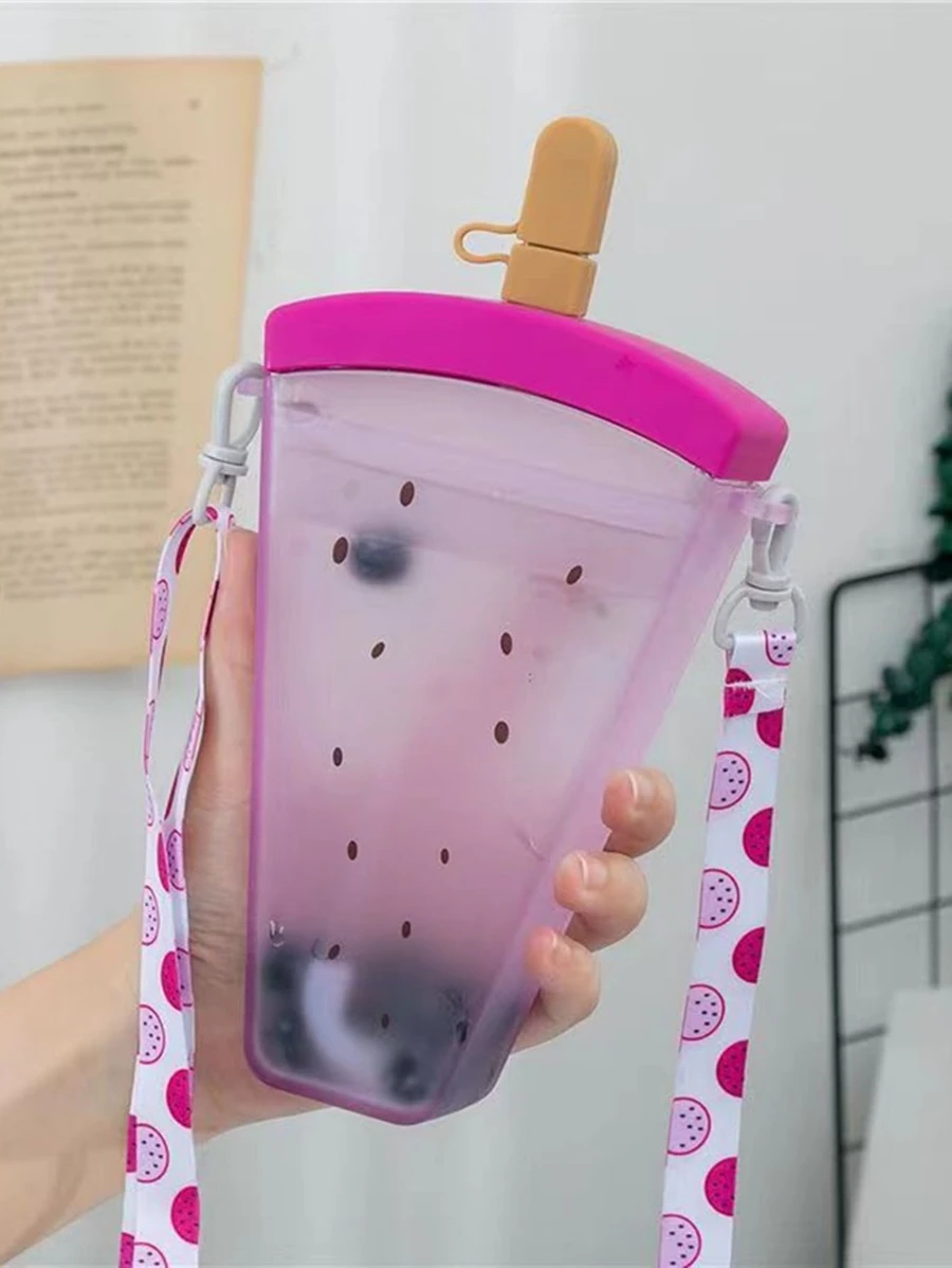 ขวดน้ำกีฬา พลาสติก น้ำ สร้างสรรค์ ไอติม ออกแบบ สำหรับ กลางแจ้ง 1 ชิ้น  pp-84