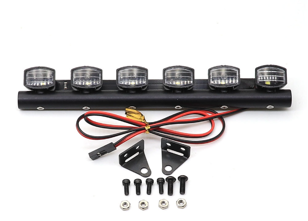 RT250-แถบไฟหลังคารถบังคับ LED สําหรับรถไต่หินบังคับ 1/10 Axial SCX10 90046 Traxxas TRX4 Redcat GEN8 RGT EX86100 Tamiya CC01