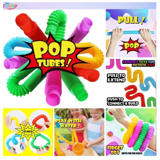 MM22-พร้อมส่ง อยู่ไทยของเล่นเสริมพัฒนาการ Pop Tube ท่อยืดหด คลายเครียด fidget pop it ท่อ