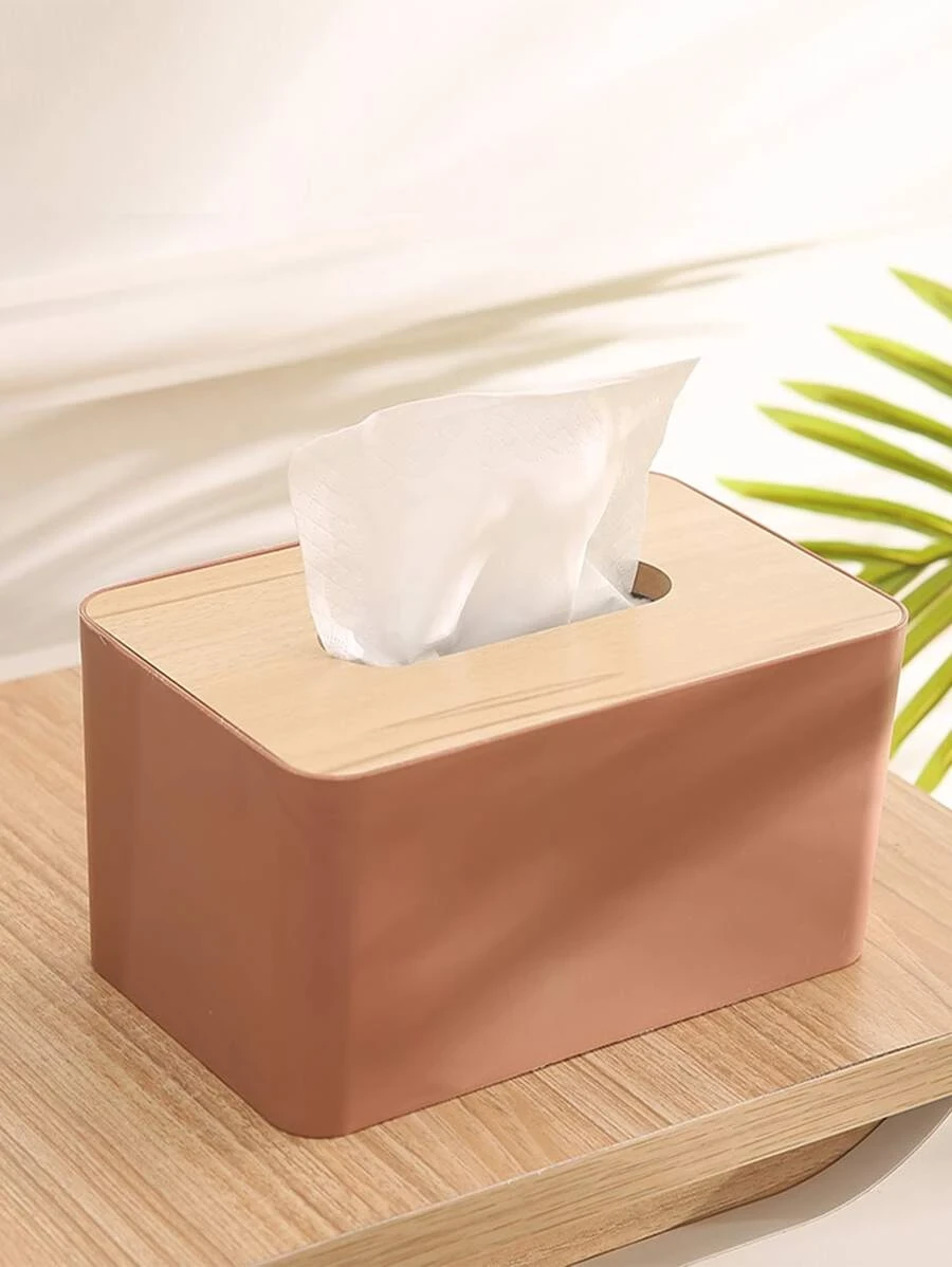 1 ชิ้น พลาสติก เนื้อเยื่อ จัดเก็บ ไม้ ผ้าคลุม กล่องทิชชู่ สำหรับ ครัวเรือน   nn-173