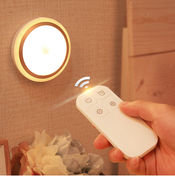 TH04-Remote Control LED Night Light,Cabinet Lamp ABS Creative light, Wireless Remote Control Lamp with USB,5 LED Night Light