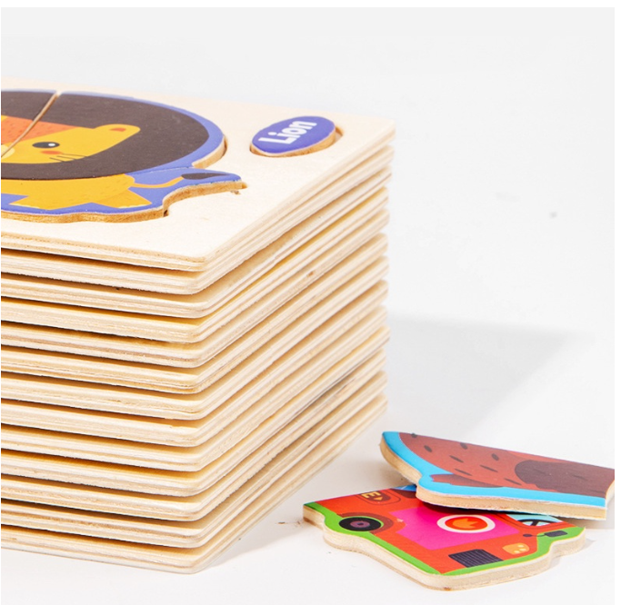 MM69-จิ๊กซอว์ไม้พร้อมคำศัพท์ ของเล่นไม้ ของเล่น เสริม พัฒนาการเด็ก ของเล่นเด็ก Puzzles จิ๊กซอว์ไม้ 3D ของเล่นเด็ก 2-3ขวบ