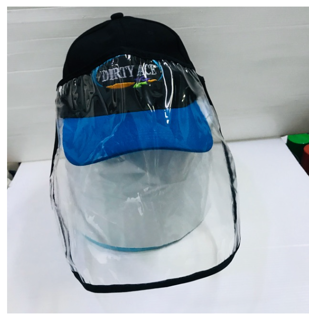 MW167-หมวกกันไวรัส หมวกกันเชื้อโรค เป็นหมวกแก๊ป ถอดได้