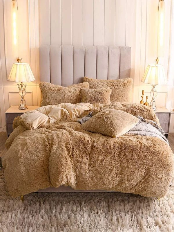 ชุดปลอกผ้านวม ไม่มีฟิลเลอร์ สีพื้น ปุกปุย t-68