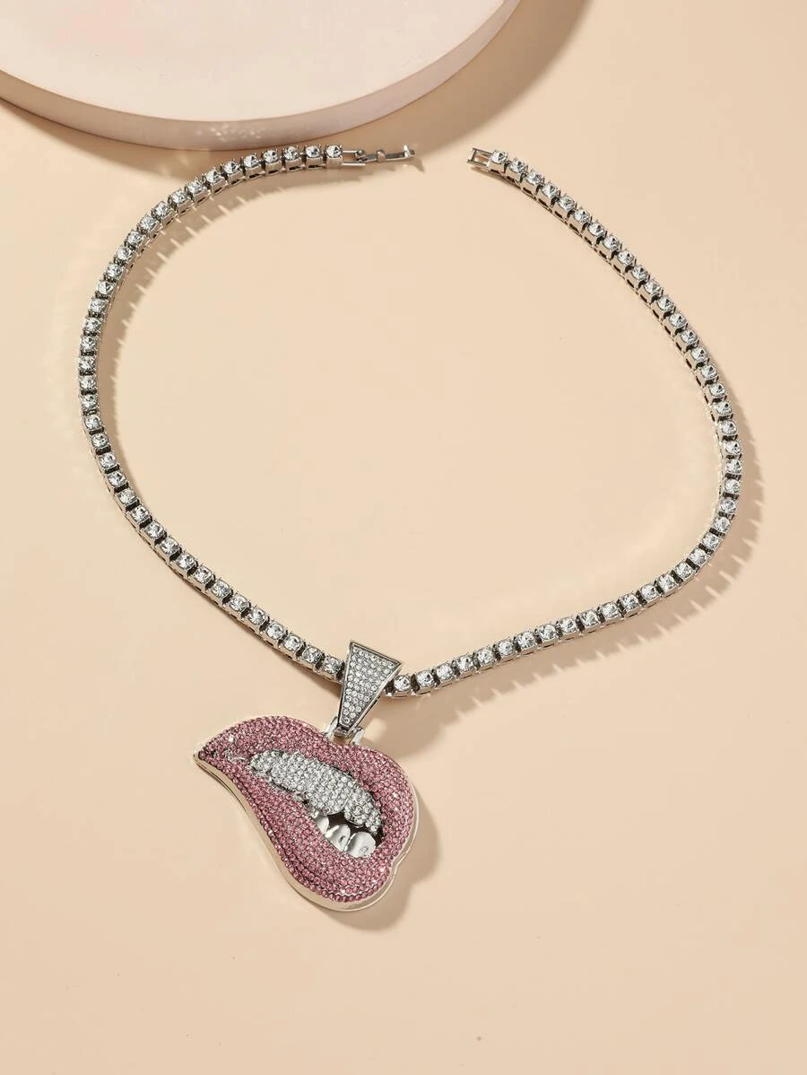 รูปทรงกระบอก พลอยเทียม ริมฝีปาก kk-186