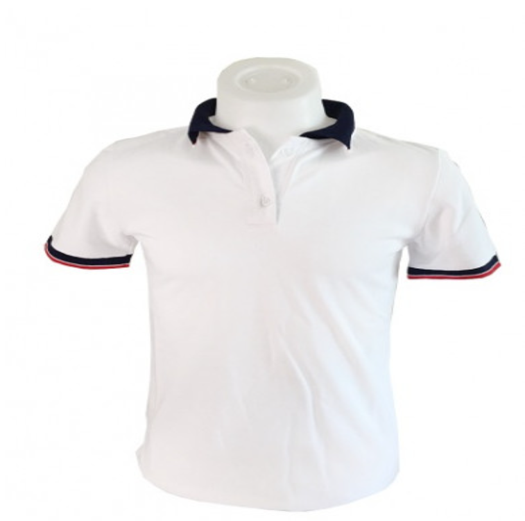 PE28-เสื้อโปโล สีขาว ไซส์ M