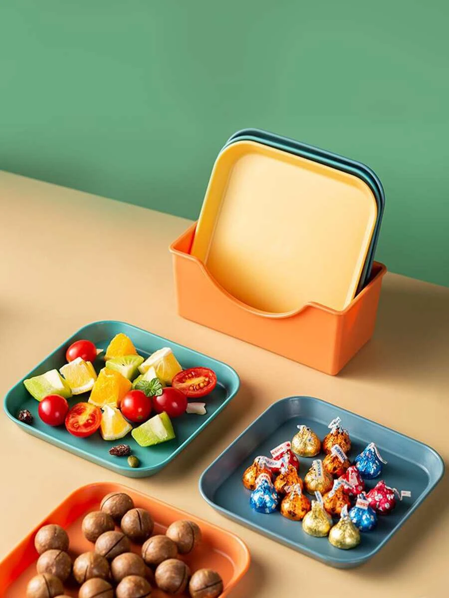 จาน สีสุ่ม 7 ชิ้น  ff-48