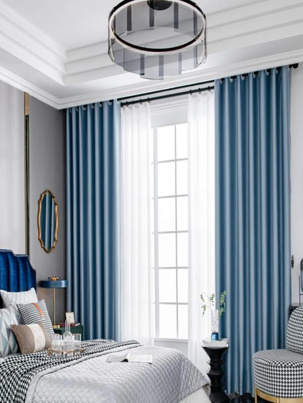 ผ้าม่านทึบแสง สีพื้น แผงเดียว  ผ194