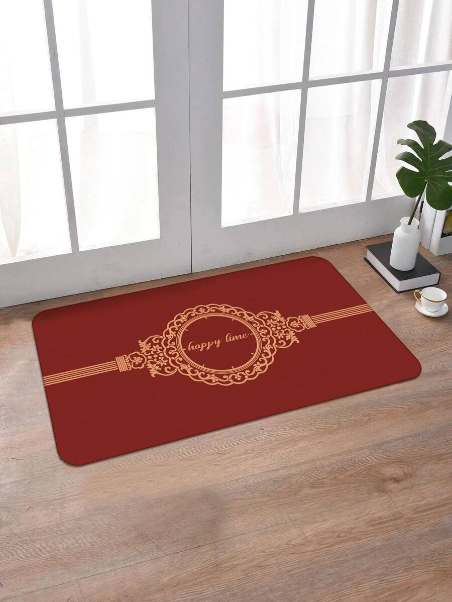 พรมหน้าประตู เลื่อน ลวดลาย กันลื่น 1 ชิ้น jj-16