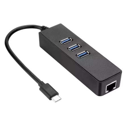 GE82-4 In 1 USB Type C Hub Rj45 Lan Adapter For Macbook Pro Thunderbolt 3, USB C To Gigabit Ethernet Adapter USB-C