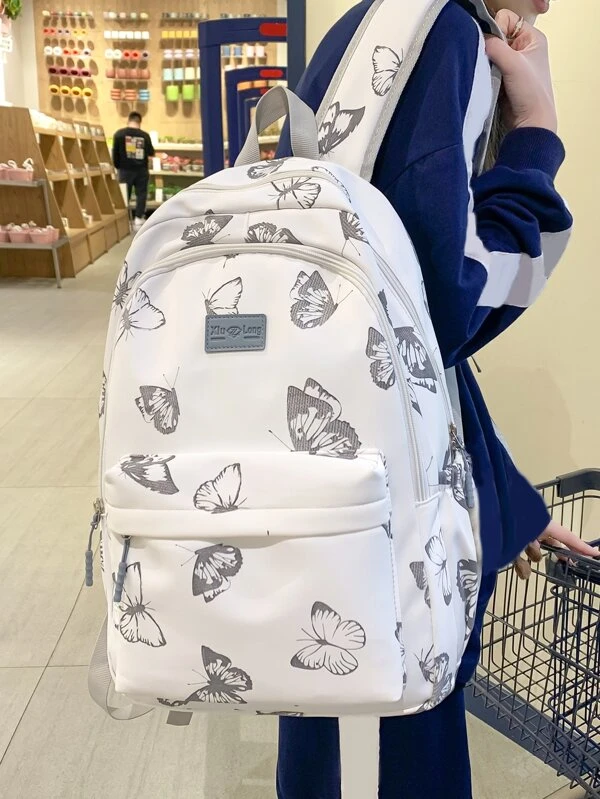 กระเป๋าเป้ คลาสสิค ลาย ผีเสื้อ ll-67