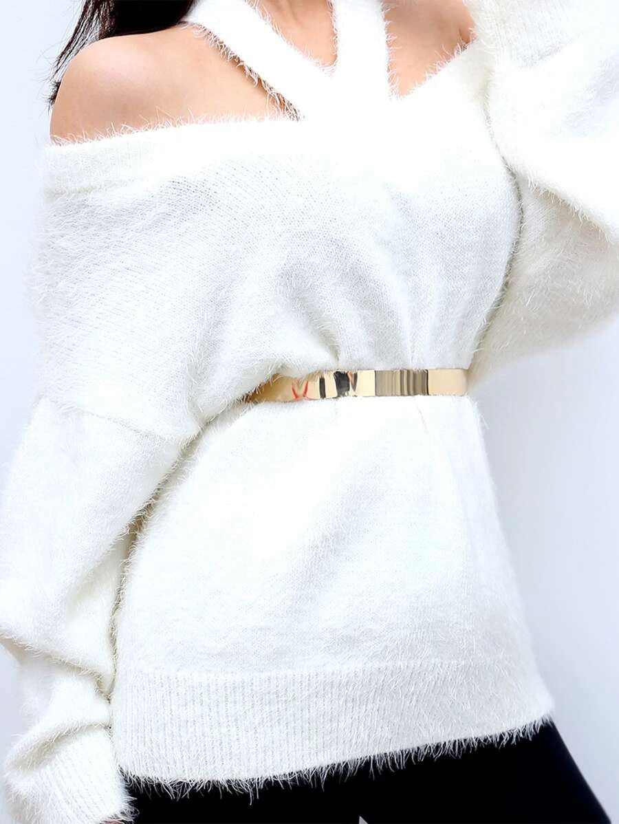 เข็มขัดเอวกระจก มินิมอล  l-050