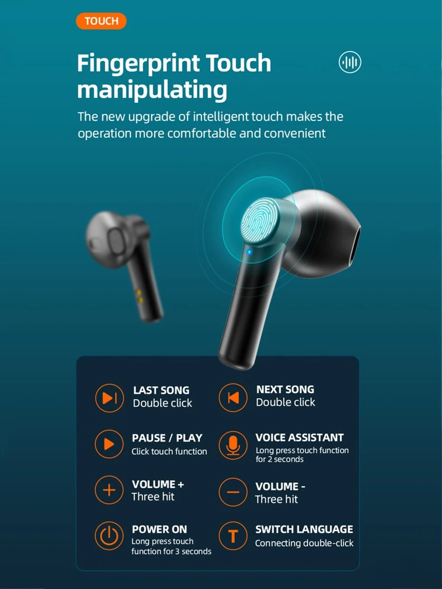 หูฟังไร้สาย จอแสดงผล ดิจิตอล 1 ชิ้น เหมาะกับ Bluetooth  dd-82
