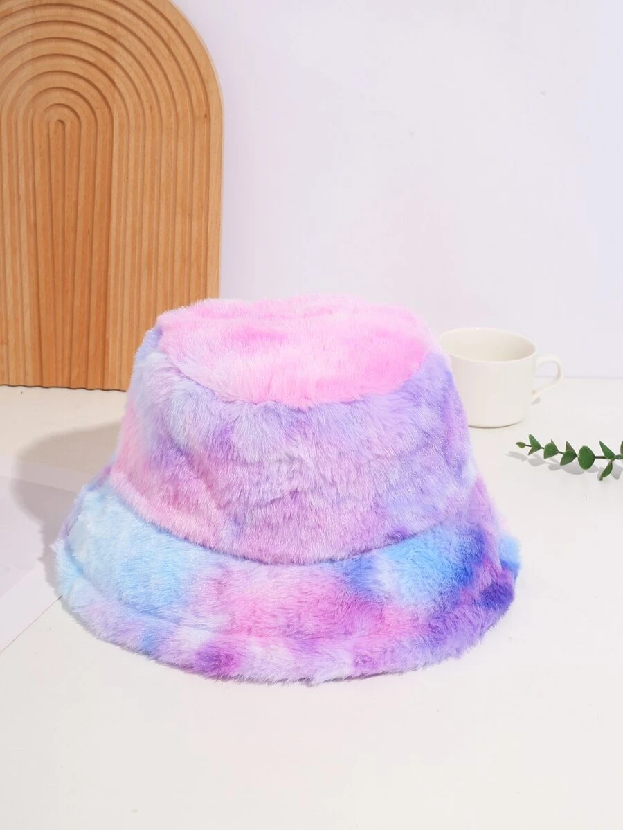 หมวกบักเก็ต มัดย้อม ขนนุ่ม  i-66