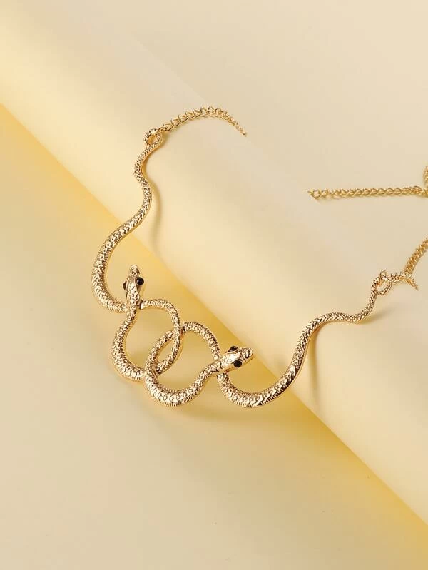 สร้อยคอออกแบบคดเคี้ยว  kk-211