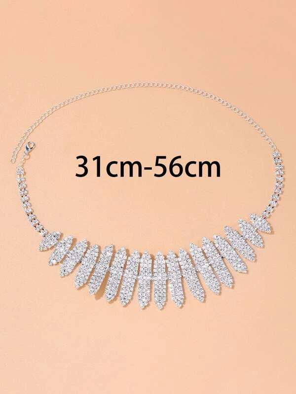 โชคเกอร์ ตกแต่ง พลอยเทียม  kk-244