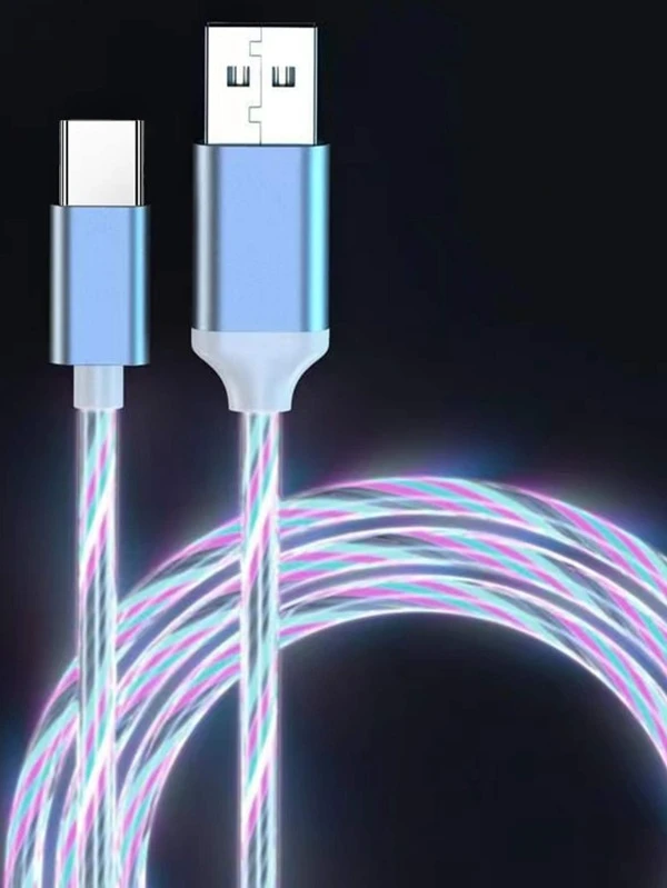 สายเคเบิ้ล 1 ชิ้น Type C เรืองแสง b-24