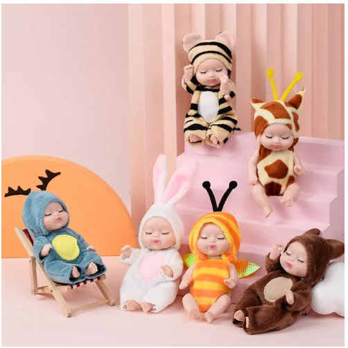 KID75-ตุ๊กตานอน ตุ๊กตาบาร์บี้ ของเล่นตุ๊กตาพลาสติกจําลอง นอนหลับ ขนาดเล็ก 11x5cm