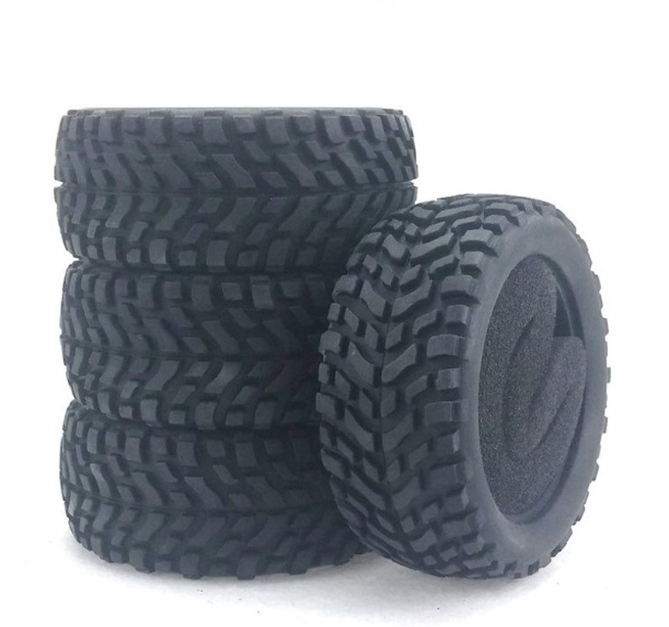 RT246-4Pcs 75mm ยาง Rally ปีนเขารถ Off-road ล้อและยาง HEX สำหรับ MN99S HSP HPI Wltoys 144001 MN90 RC รถ