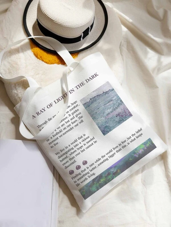 กระเป๋าช็อปปิ้ง ลายตัวอักษร n-34