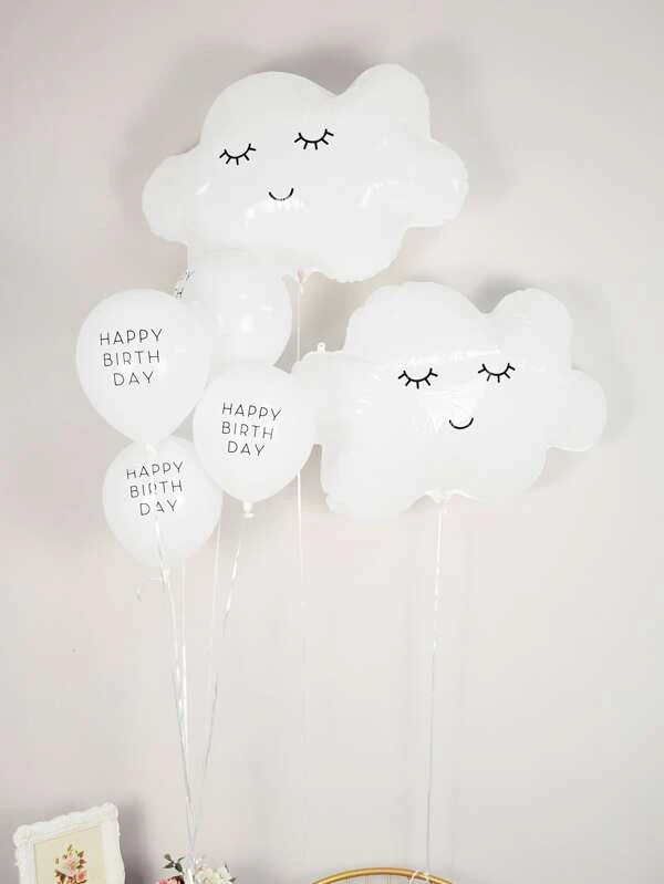 ลูกโป่งตกแต่ง รูปร่าง เมฆ 7 ชิ้น p-39