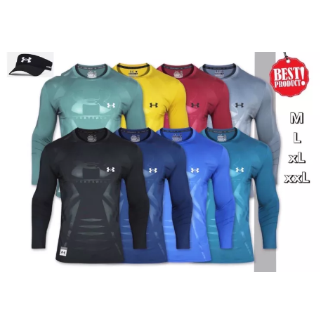 VIC73-เสื้อแขนยาว เสื้อออกกำลังกายแขนยาว(รุ่น Un44) เสื้อกีฬาคอกลมแขนยาว เสื้อออกกำลังกายกีฬากลางแจ้งชาย หญิง สวมใส่สบาย