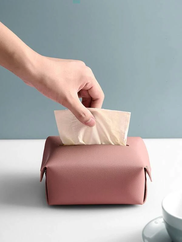 1 ชิ้น กันน้ำ เนื้อเยื่อ จัดเก็บ มินิมอลลิสต์ สีชมพู กล่องทิชชู่ ผ้าคลุม ที่วาง สำหรับ บ้าน  nn-9