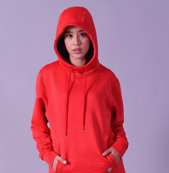 ก46#Grand Sport เสื้อมีฮู้ดส์แบบสวม รหัส: 023180 (สีแดง)