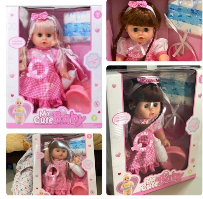 MM31-ตุ๊กตาร้องได้12เสียง ฉี่ได้ พร้อมอุปกรณ์เด็กแรกเกิด ??น่ารักมาก??